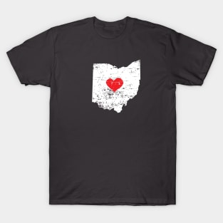 <3 Ohio State Map T Shirt for Men Women and Kids T-Shirt